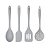 Jogo Utensílios de Cozinha Colheres Silicone Cinza 4 Peças - Quality House - Imagem 1