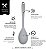 Jogo Utensílios de Cozinha Colheres Silicone Cinza 4 Peças - Quality House - Imagem 2