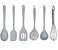 Jogo Utensílios de Cozinha Colheres Silicone Cinza 6 Peças e Suporte de Parede - Quality House - Imagem 2