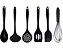 Jogo Utensílios de Cozinha Colheres Silicone Preto Black 6 Peças - Quality House - Imagem 1
