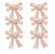 Kit 6 Laços Decorativos Natal Veludo Frisado Rosê Gold 10x11cm - Magizi - Imagem 1