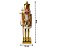 Quebra Nozes Decorativo Natal Pintura Eletroestática Dourado Gold 60cm - Magizi - Imagem 3