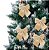 Kit 4 Laços Decorativos Veludo Dourado Palha Natal 12x13cm - Magizi - Imagem 2