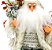 Papai Noel Decorado Cinza e Vermelho Saco de Presentes e Raquetes Glitter 30cm - Magizi - Imagem 2