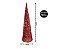 Árvore Cone Cotton Glitter Vermelho Iluminada Fio de Fada LED 13 Lâmpadas à Pilha 50cm - Magizi - Imagem 2