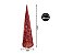 Árvore Cone Cotton Glitter Vermelho Iluminada Fio de Fada LED 20 Lâmpadas à Pilha 60cm - Magizi - Imagem 5