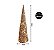 Jogo Árvore Cone Cotton Glitter Dourada Iluminada Fio de Fada LED à Pilha 40, 50 e 60cm - Magizi - Imagem 3
