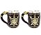 Kit 2 Canecas Medieval Escudo Leão Resina 3D Copo Revestimento Interno Inox 400ml - Onyx - Imagem 1