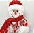 Jogo Papai Noel e Boneco de Neve Pelúcia Sentado Vermelho e Branco 20cm - Magizi - Imagem 2