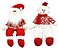 Jogo Papai Noel e Boneco de Neve Pelúcia Sentado Vermelho 40cm - Master Christmas - Imagem 1