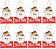 Kit Carinha Papai Noel Placa Feliz Natal Pelúcia 12cm  8 Unidades - Master Christmas - Imagem 1