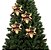 Kit 4 Flores Bico de Papagaio Pendente Tecido Decorado Bege Rena e Pinhas 14cm - Master Christmas - Imagem 3
