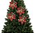 Kit 4 Flores Bico de Papagaio Pendente Tecido Decorado Vinho Rena e Pinhas 14cm - Master Christmas - Imagem 4