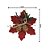 Kit 4 Flores Bico de Papagaio Pendente Tecido Decorado Vinho Rena e Pinhas 14cm - Master Christmas - Imagem 2