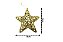 Conjunto Estrela Tridimensional Gliter Arabesco a 8cm  9 Un - Imagem 2