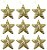 Conjunto Estrela Tridimensional Gliter Arabesco a 8cm  9 Un - Imagem 1