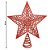 Ponteira Estrela Vazada Glitter Vermelho Luxo Base Espiral 20cm - Master Christmas - Imagem 2