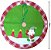 Saia para Árvore de Natal Decorada Vermelho e Verde Luxo Papai Noel Tricot Funny 90cm - Magizi - Imagem 2