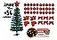 Árvore de Natal 90cm Decorada 54 Enfeites Vermelho Incluso Pisca LED - Master Christmas - Imagem 1