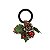 Kit 6 Argolas Decoradas Porta Guardanapo Natalino Pinhas e Berries - Magizi - Imagem 3