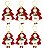 Kit 6 Pelúcias Árvore Noel Guizo Pendente Papai Noel e Boneco de Neve 16cm - Master Christmas - Imagem 1