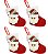 Kit 4 Botinhas Pelúcia Pendente Natal Papai Noel Vermelho e Verde 13cm - Master Christmas - Imagem 1