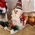 Jogo Papai Noel Pelúcia Tricô no Trenó Decorado Pinhas 25cm 2 Unidades - Master Christmas - Imagem 2