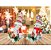 Jogo Papai Noel e Boneco de Neve Pelúcia Tricô no Trenó Decorado Pinhas 25cm - Master Christmas - Imagem 3
