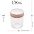 Kit 4 Potes de Vidro com Tampa Acrílico Gastro Rosê 350ml e 500ml Mantimentos - Lyor - Imagem 4