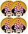 Jogo 4 Pratos Rasos Melamina Refeição Infantil Minnie Disney 20cm - Tuut - Imagem 1