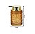 Porta Sabonete Líquido Vidro Relevo Âmbar Gold Luxo 260ml - Tuut - Imagem 3