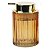 Porta Sabonete Líquido Vidro Relevo Âmbar e Dourado Luxo 260ml - Tuut - Imagem 1