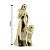 Kit Estatueta Decorativa Mãe e Filha e Vaso Suculenta Porcelana Dourado 17cm - Lívon - Imagem 2