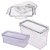 Kit Porta Mantimentos e Porta Frios 2 Divisórias Hermético Prime Trava Mais 3 Peças - Plasútil - Imagem 1