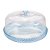Boleira Twist Cristal Acrílico Transparente Azul 25cm - Plasútil - Imagem 1