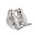 Enfeite Pássaro Casal Porcelana Prata Decorativo 11cm - Lívon - Imagem 1