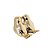 Enfeite Pássaro Casal Porcelana Dourado Decorativo 9cm - Lívon - Imagem 1