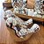 Enfeite Pássaro Casal Porcelana Prata Decorativo 9cm - Lívon - Imagem 2