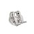 Enfeite Pássaro Casal Porcelana Prata Decorativo 9cm - Lívon - Imagem 1