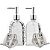 Kit 2 Porta Sabonete Vidro Clear e Casal Pássaro Porcelana Cromado Prata - Yangzi - Imagem 1