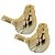 Enfeite 2 Pássaros Porcelana Dourado Médio 10cm - Lívon - Imagem 1