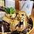 Enfeite 2 Pássaros Porcelana Dourado Médio 10cm - Lívon - Imagem 2