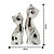 Kit Banheiro Decor Porta Sabonete Líquido Clear e Enfeite Casal Gato Porcelana - Yangzi - Imagem 2