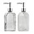 Kit Banheiro Porta Sabonete Líquido Vidro Clear 500ml 2 Unidades - Tuut - Imagem 1