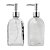 Jogo Lavabo Porta Sabonete Líquido Vidro Clear 500ml 2 Unidades - Tuut - Imagem 1