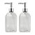 Kit Banheiro Porta Sabonete Líquido Vidro Clear Prime 500ml 2 Unidades - Tuut - Imagem 1