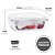 Kit 2 Potes Vidro Hermético Retangular com Divisória Trava Mais 640ml - Quality House - Imagem 8