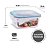 Kit 2 Potes Vidro Hermético Retangular e Quadrado Trava Mais 800ml e 640ml - Quality House - Imagem 6