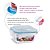 Pote Vidro Hermético Trava Mais Forno Micro-Ondas e Freezer 520ml - Quality House - Imagem 2
