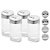 Kit 4 Potes Porta Tempero Vidro Com Tampa Dosadora Metal 3 Níveis 100ml - Lyor - Imagem 1